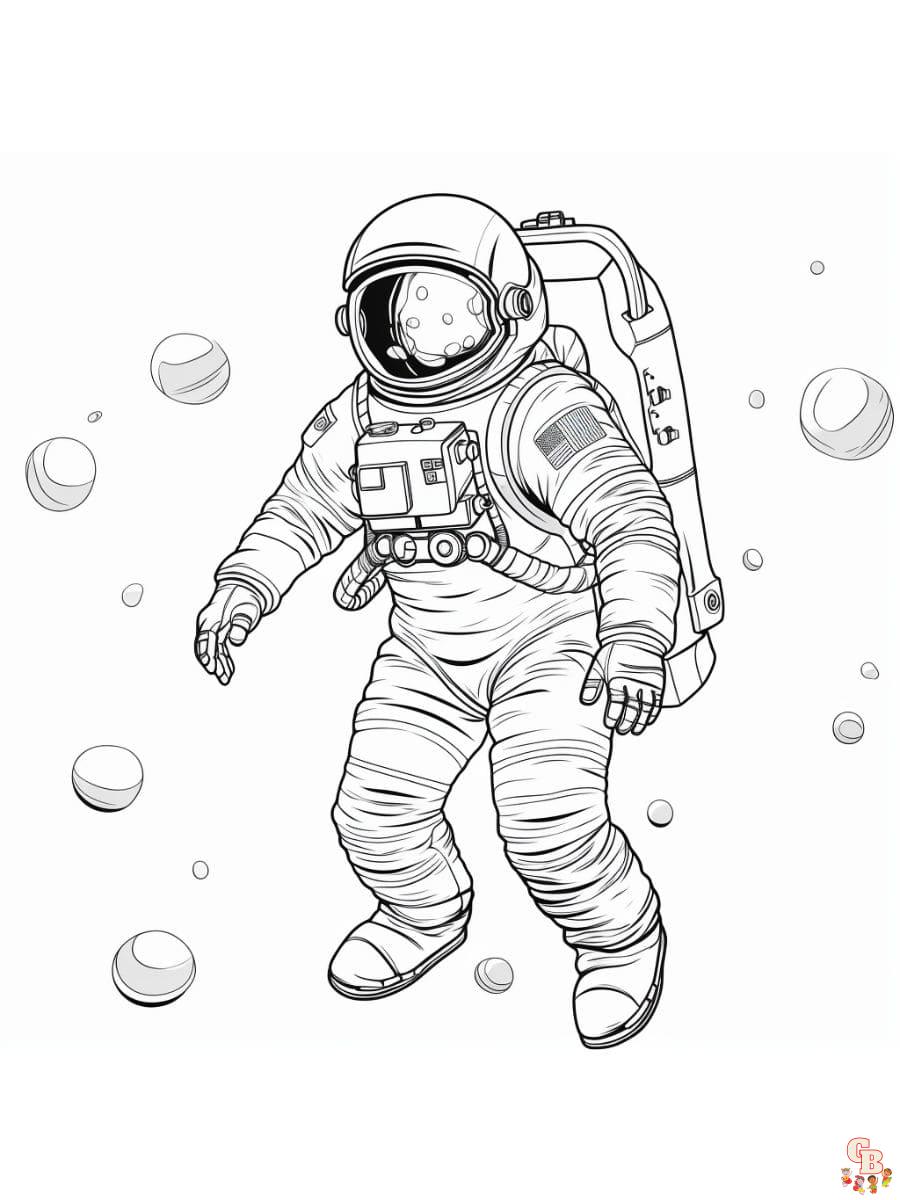 Printable astronaut coloring pages free for kids and adults