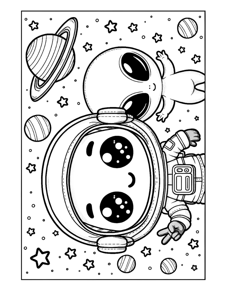 Free astronaut coloring pages for kids