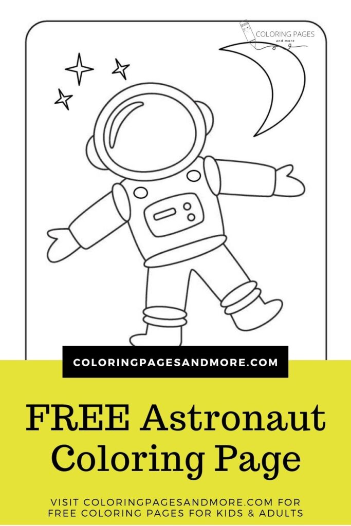 Free astronaut coloring page