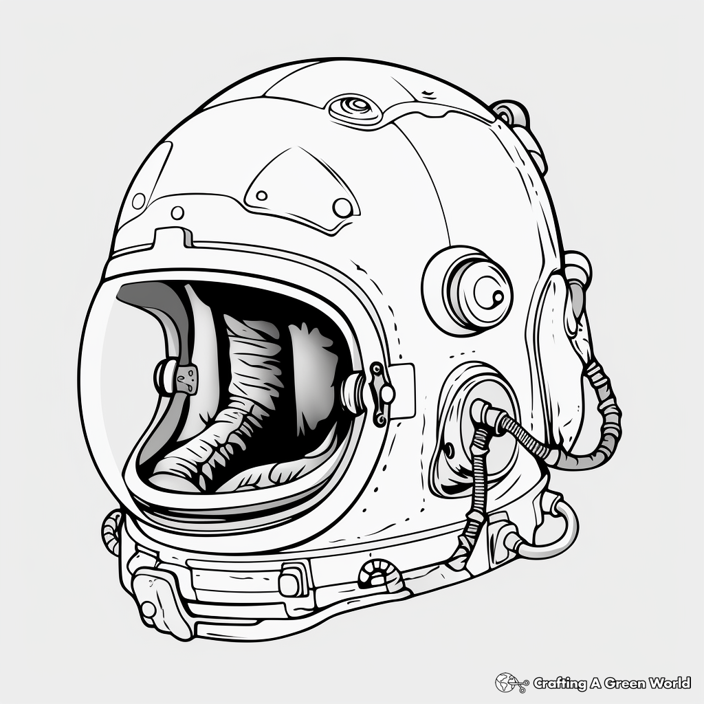 Astronaut helmet coloring pages