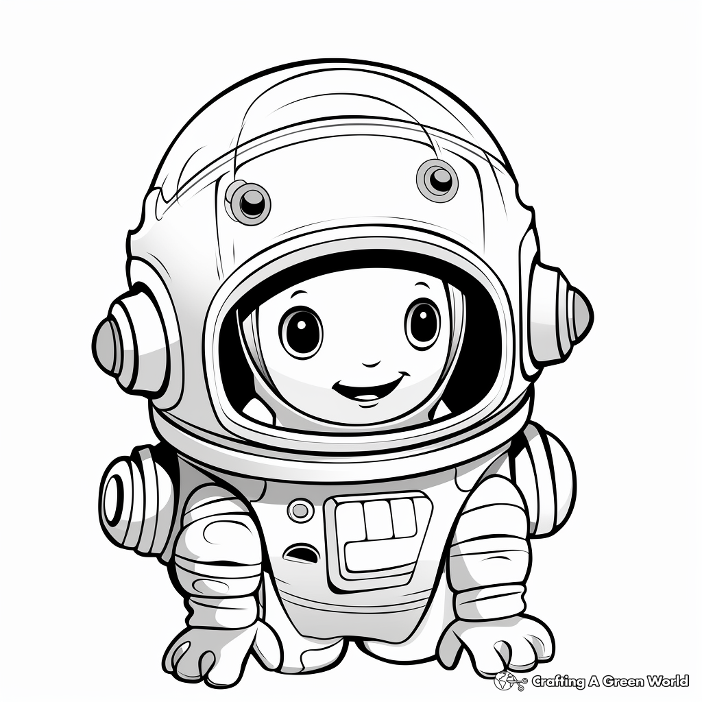 Astronaut helmet coloring pages