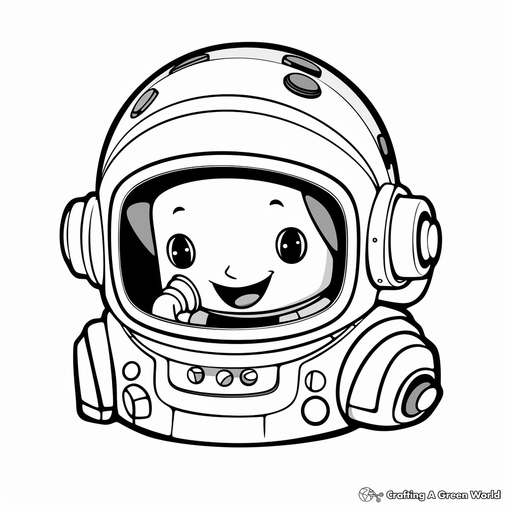 Astronaut helmet coloring pages