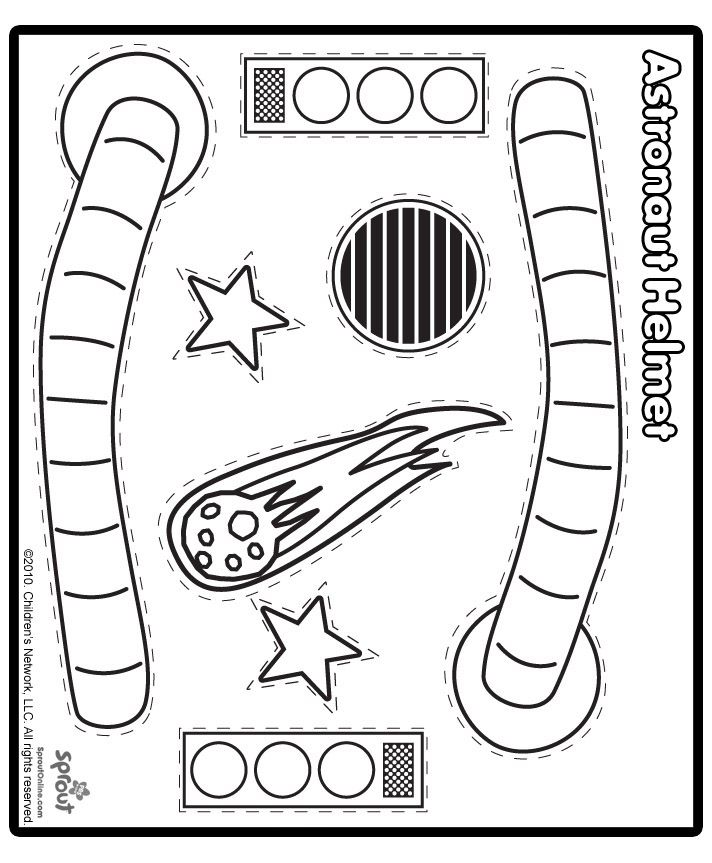 Free printable astronaut helmet template