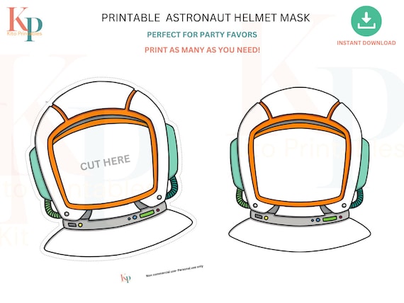 Printable space astronaut helmet mask birthday party galaxy favor astronaut planets kids party mask astronaut party favors digital download now