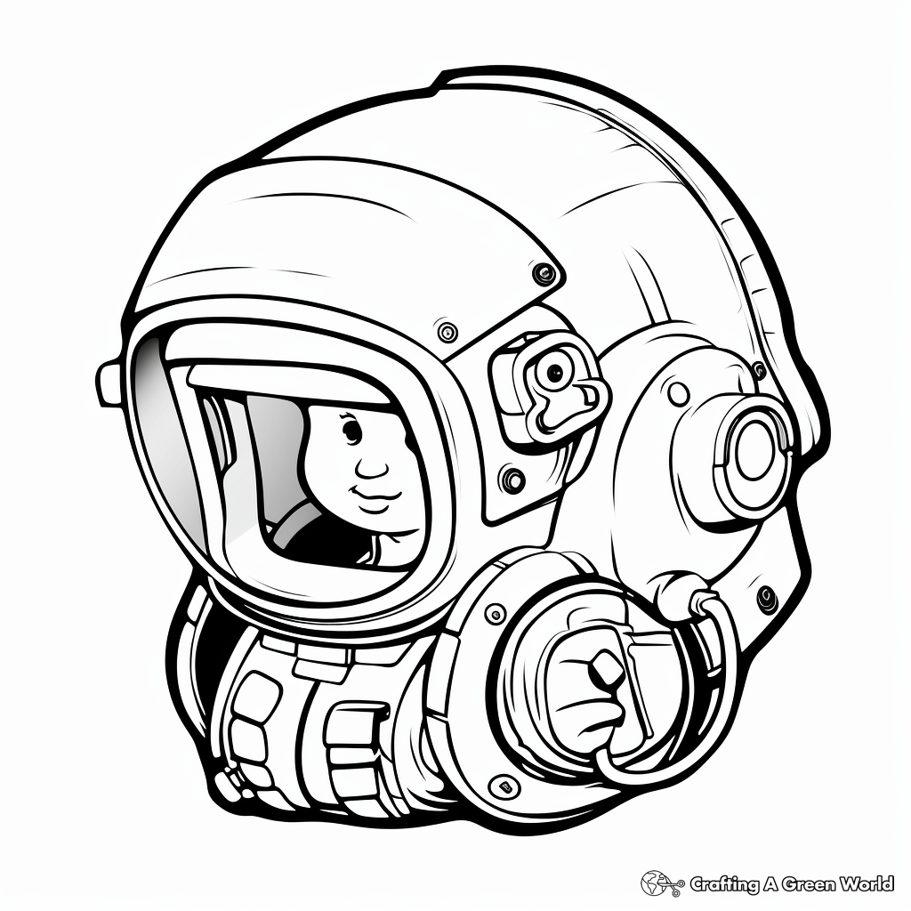 Astronaut helmet coloring pages