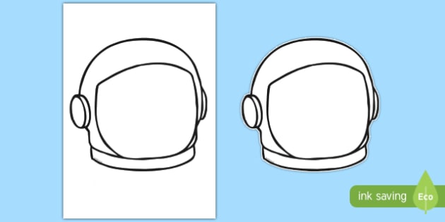 Astronaut helmet outline space teacher made