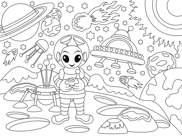 Astronaut coloring page images stock photos d objects vectors