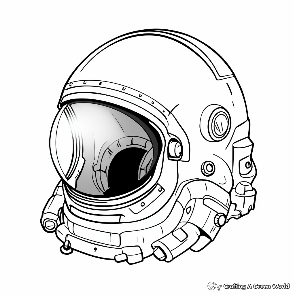 Astronaut helmet coloring pages