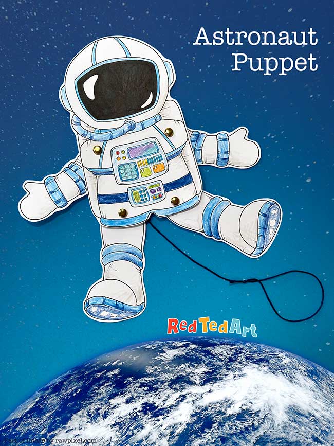 Astronaut puppet printable