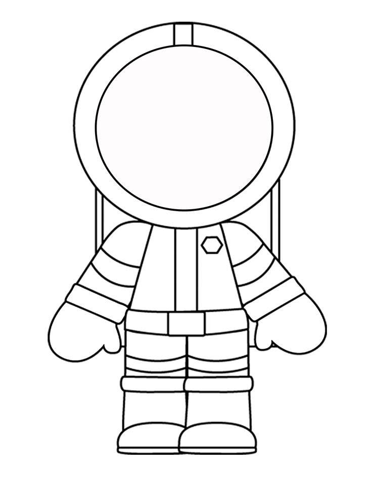 Printable template for the astronaut crafts and worksheets for preschooltoddler and kindergarten