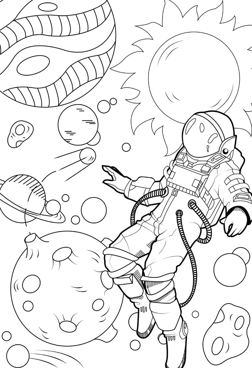 Astronaut coloring pages printable for free download