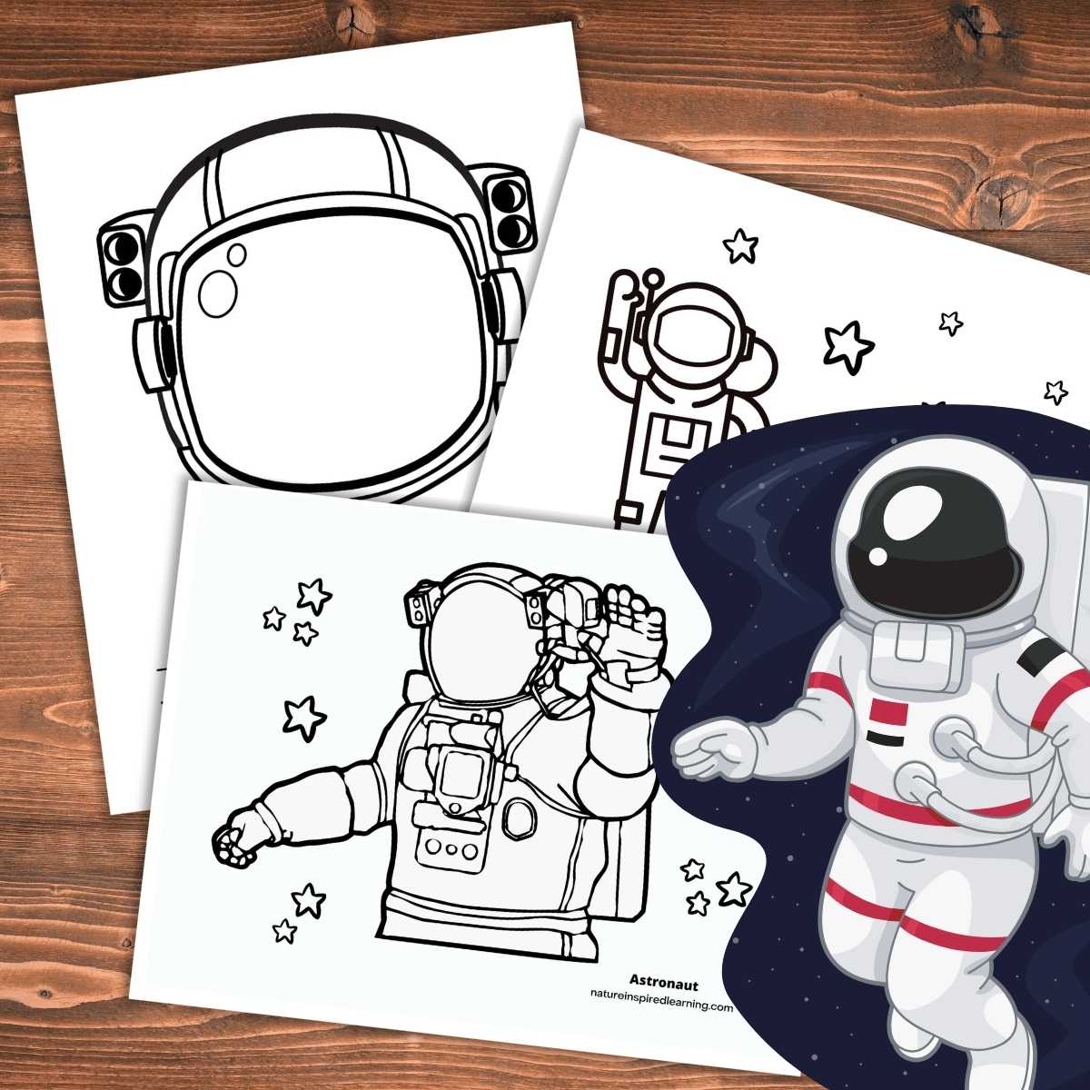 Out of this world astronaut coloring pages