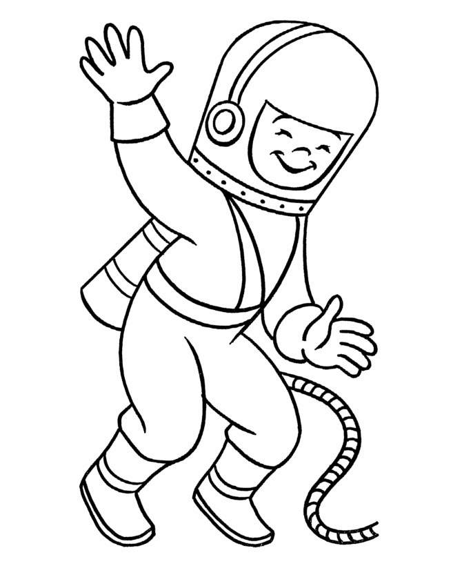 Free printable astronaut coloring pages for kids