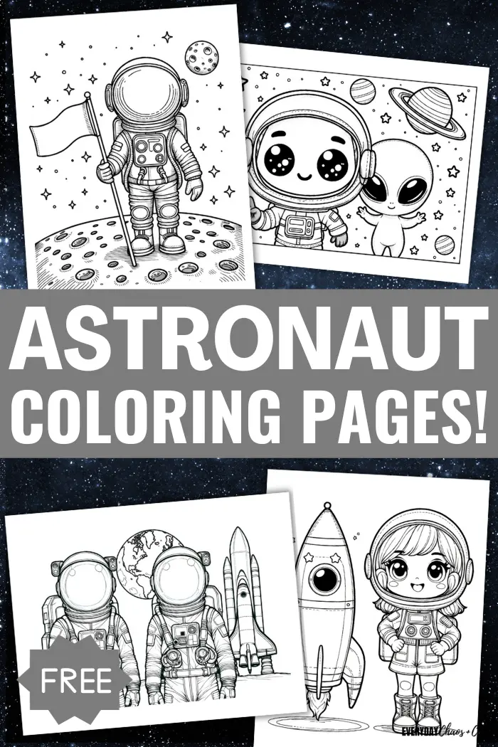 Free astronaut coloring pages for kids