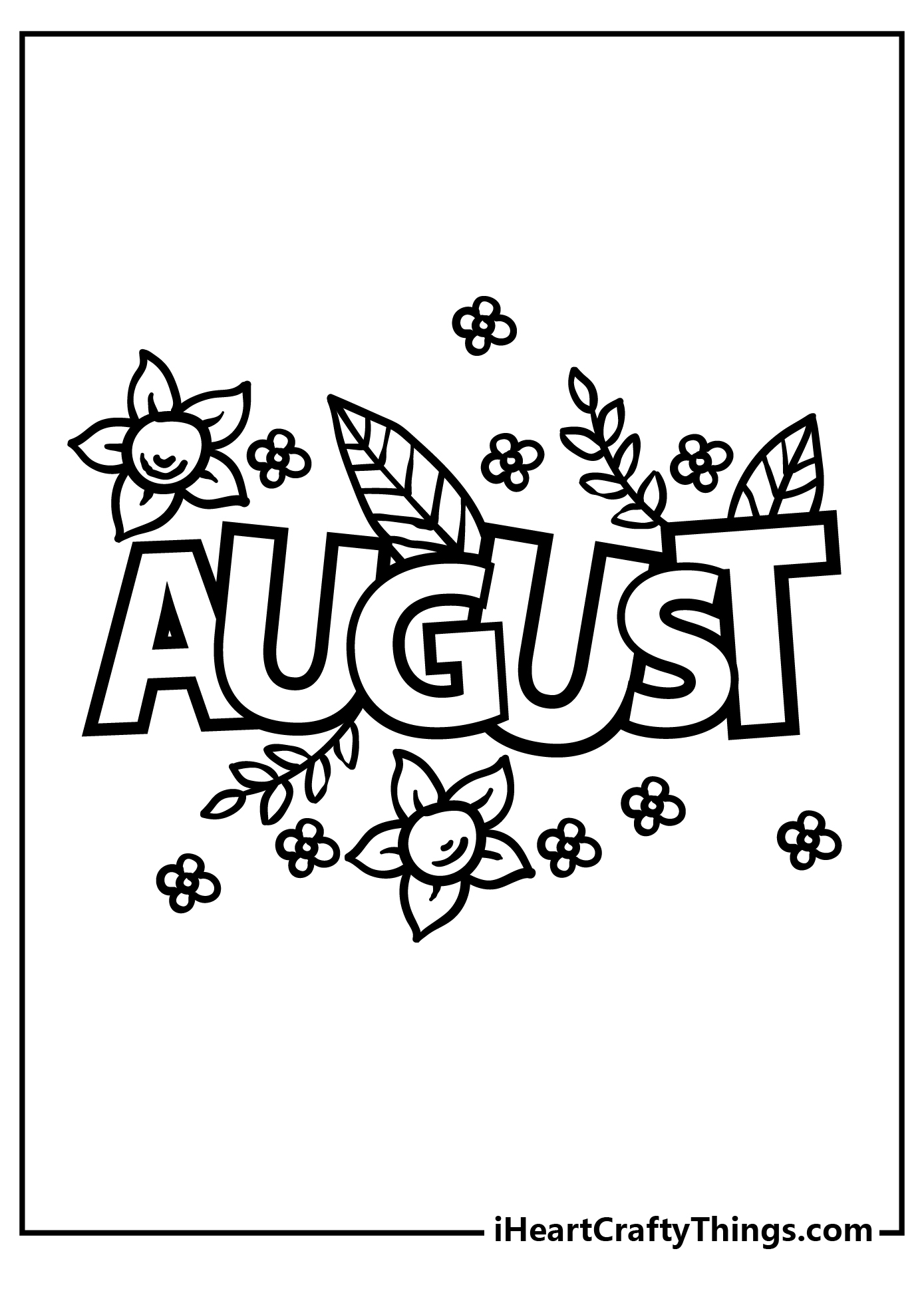 August coloring pages free printables