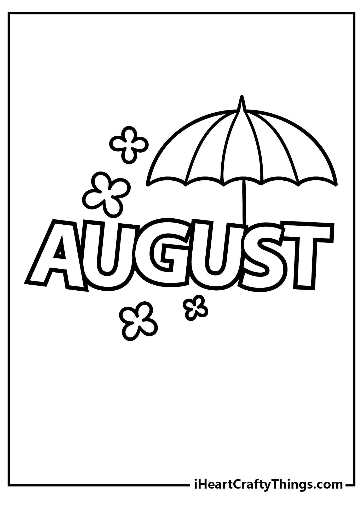 August coloring pages free printables