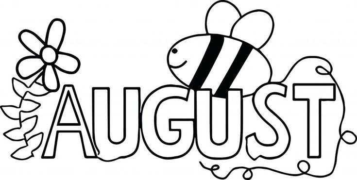 August coloring pages