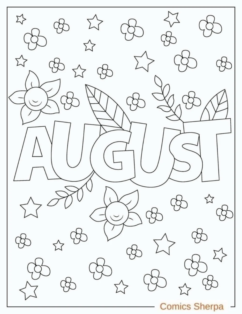 Free august coloring pages print and download pdfs