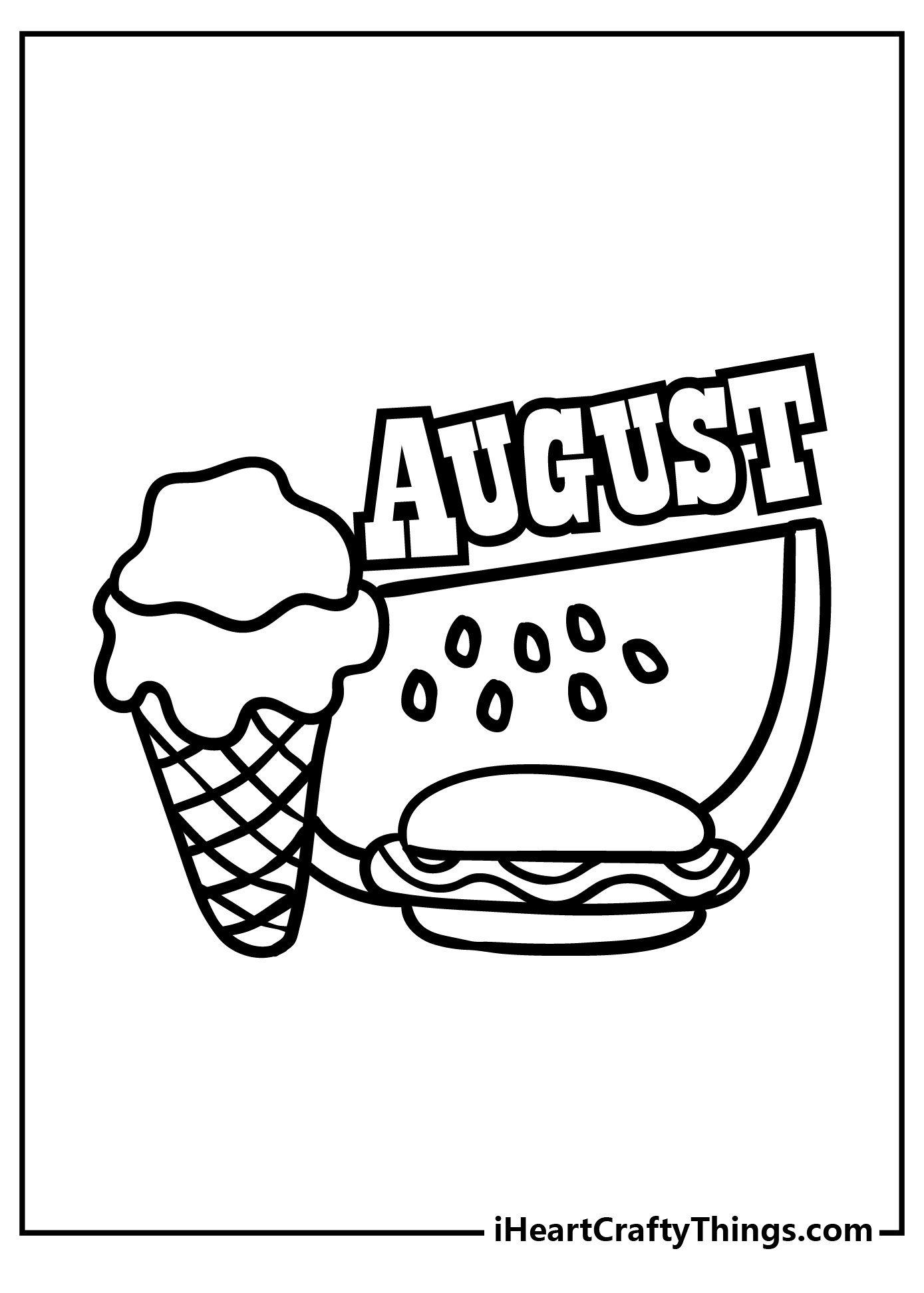 August coloring pages free printables