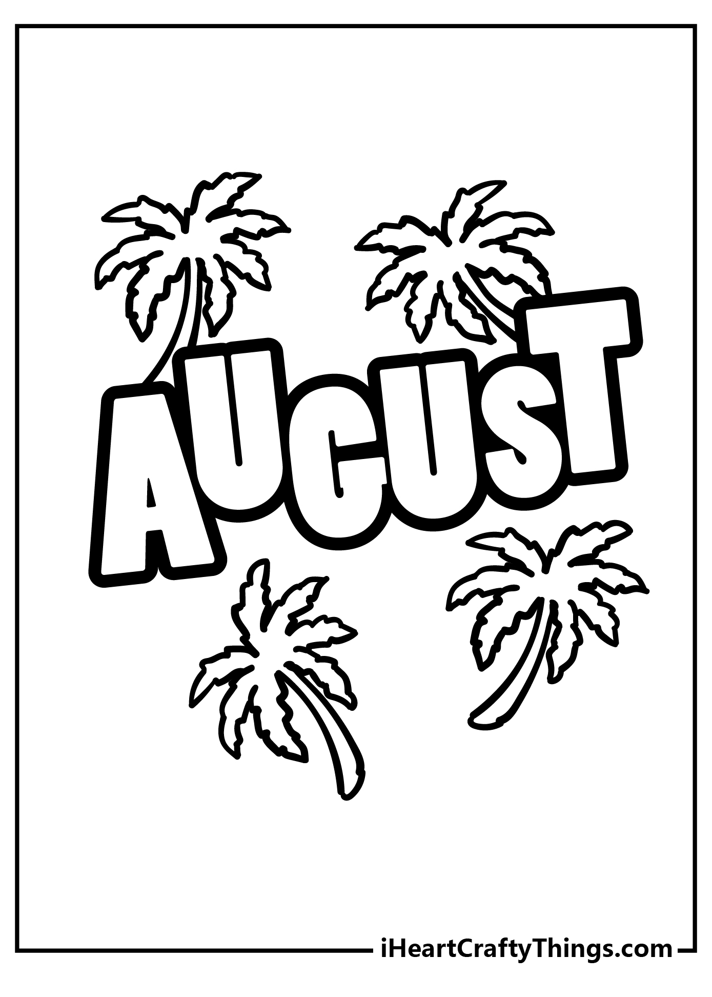 August coloring pages free printables