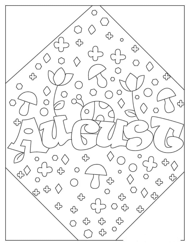 August coloring pages printable for free download