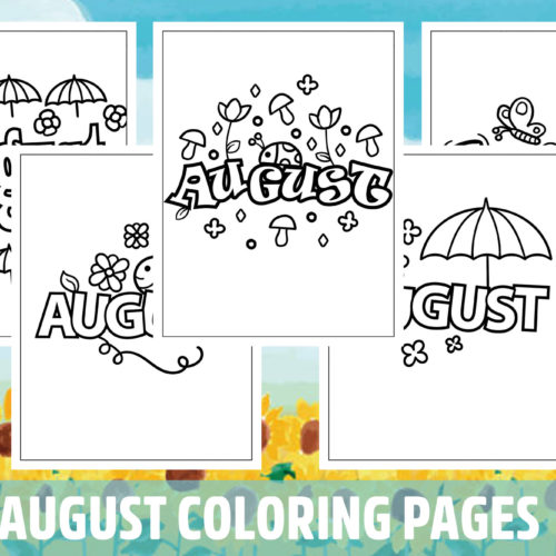 August coloring pages for kids girls boys teens birthday school activity made by teachers