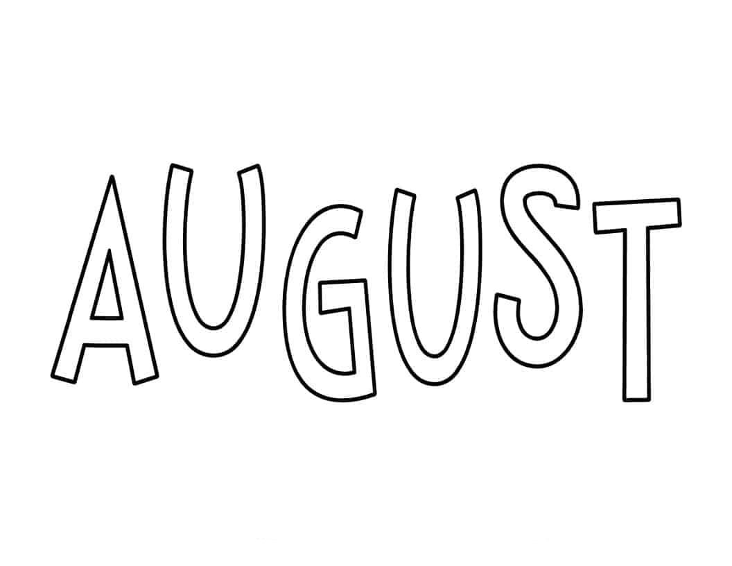 August coloring pages printable for free download