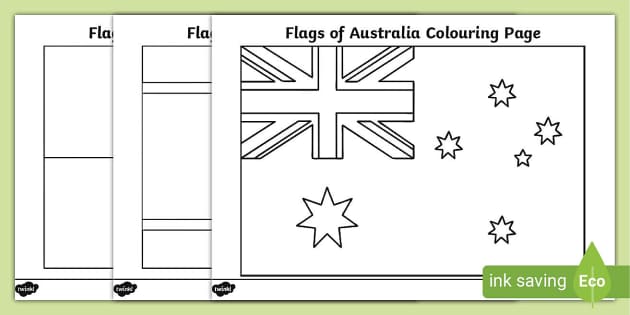 Stralia flag template stralia day flags colouring in