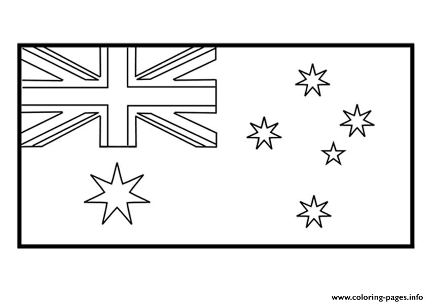 Kids australian flag coloring page printable