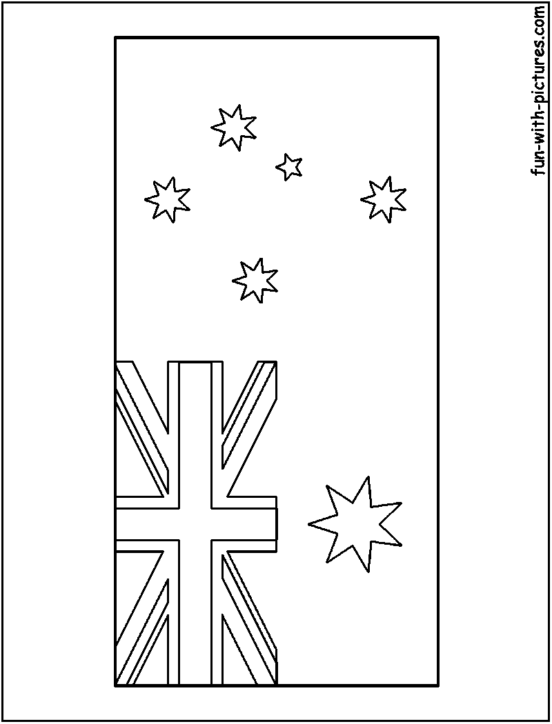 Australia flag coloring page