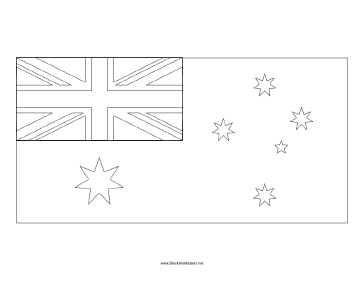 Flag of australia blackline master