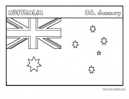 Printable flag of australia coloring page