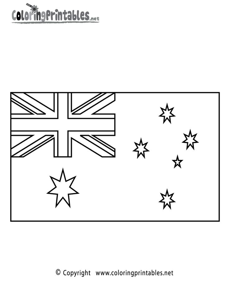 Australia flag coloring page