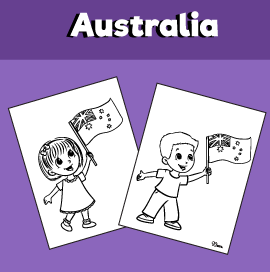 Australia day coloring page â minutes of quality time