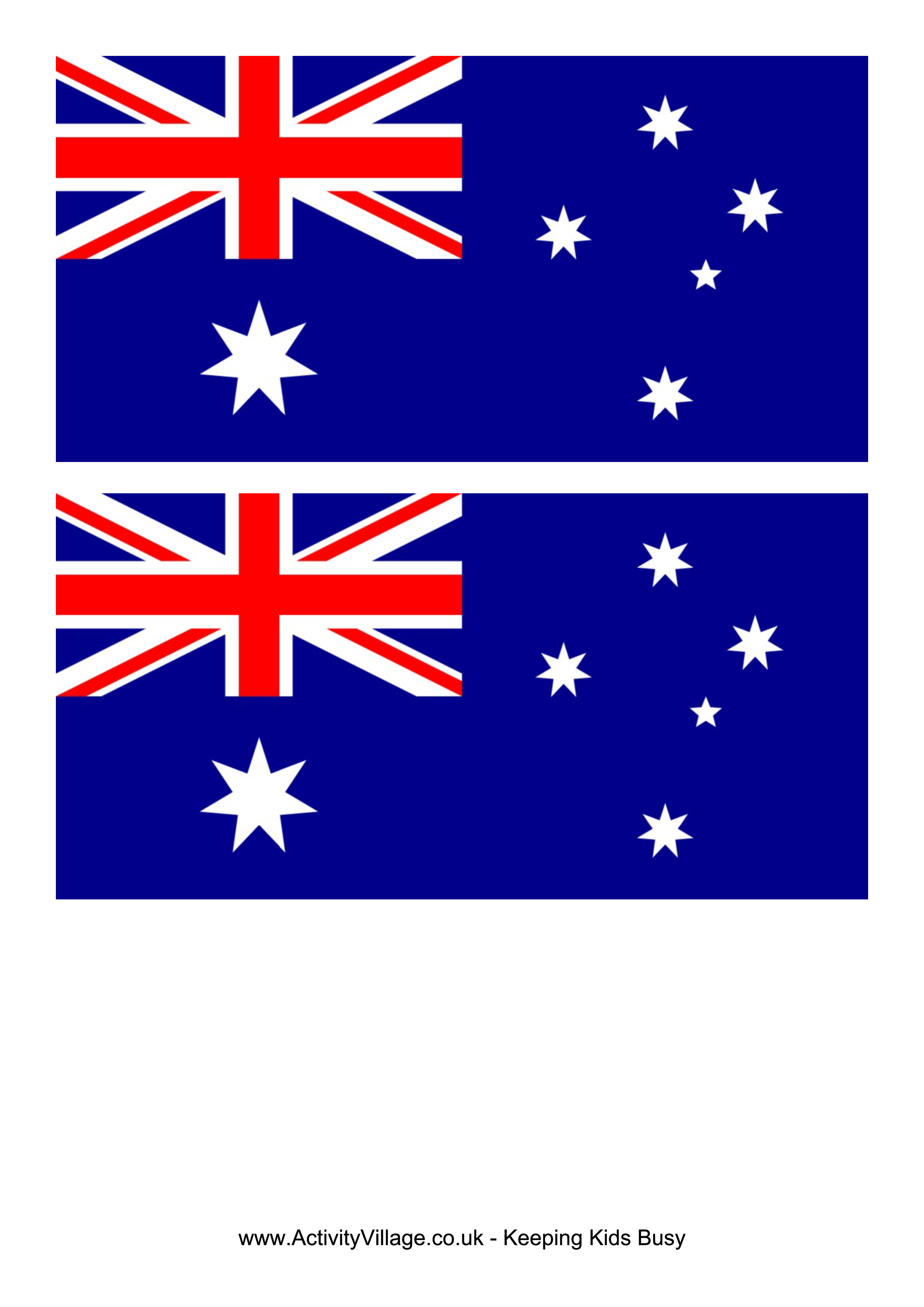 Free printable australian flag template