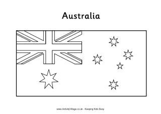 Celebrate australia day with colorful flag coloring pages