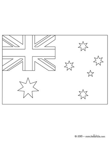 Flag of australia coloring pages