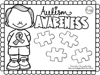 Autism awareness coloring pages by the teacher blog educational supplies