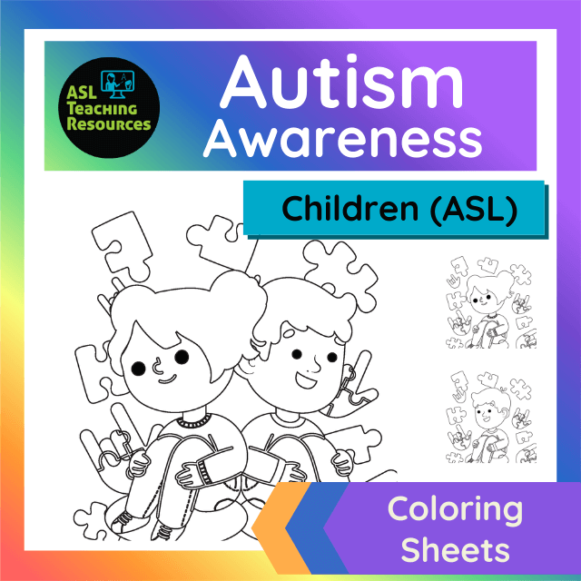 Autism awareness coloring sheets