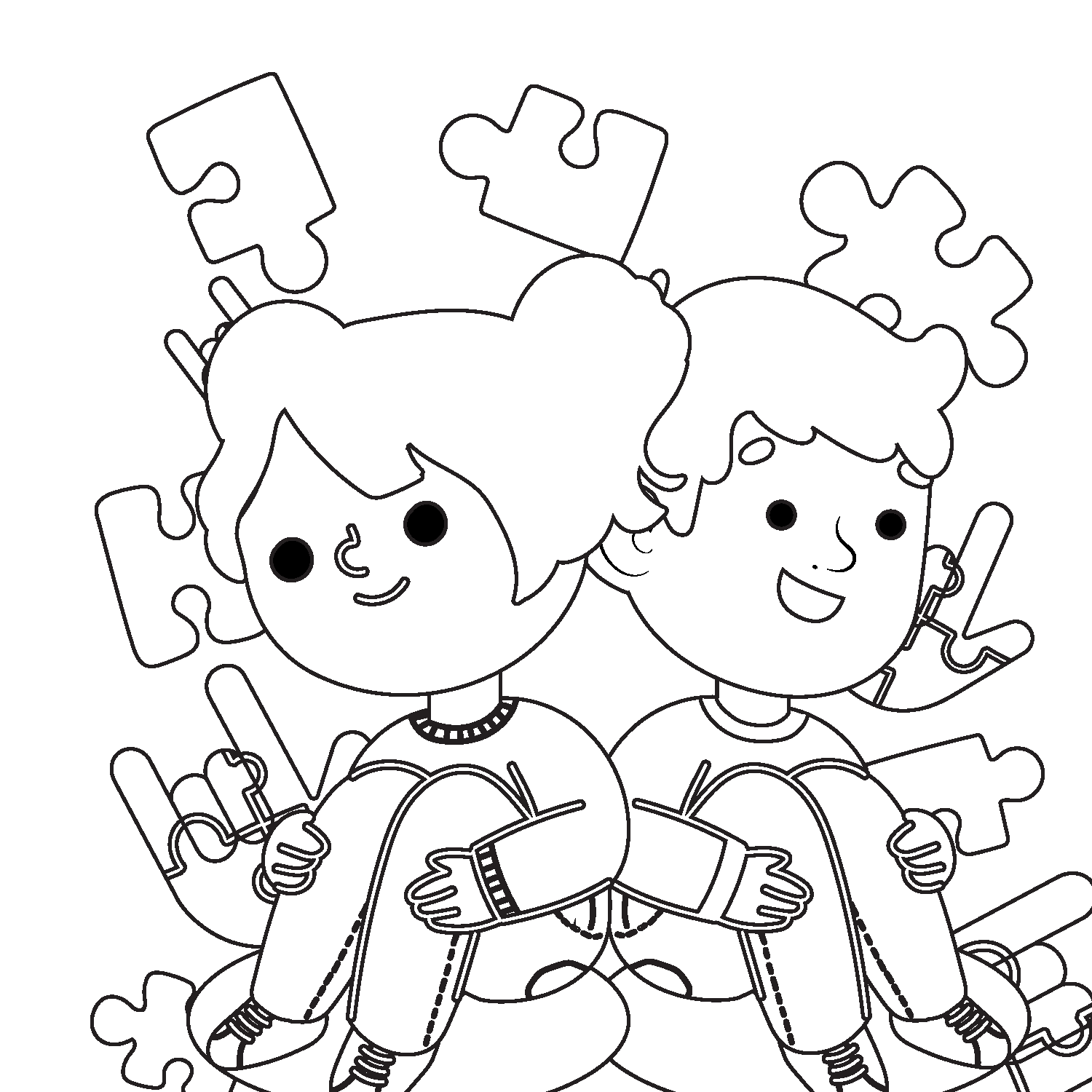 Autism awareness coloring sheets