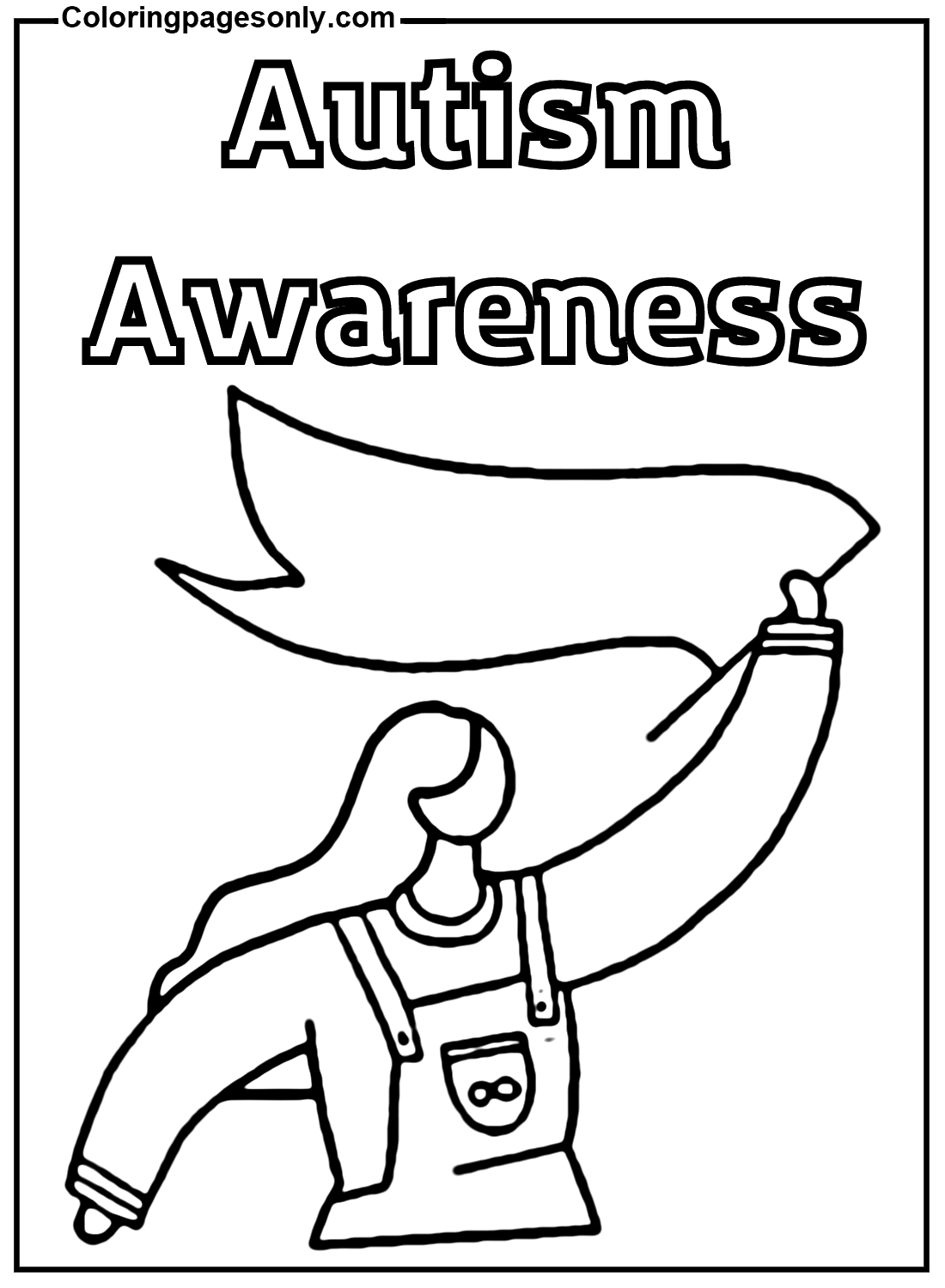 Free autism awareness coloring page