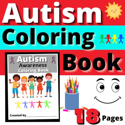 Autism awareness coloring pages book made by teachers