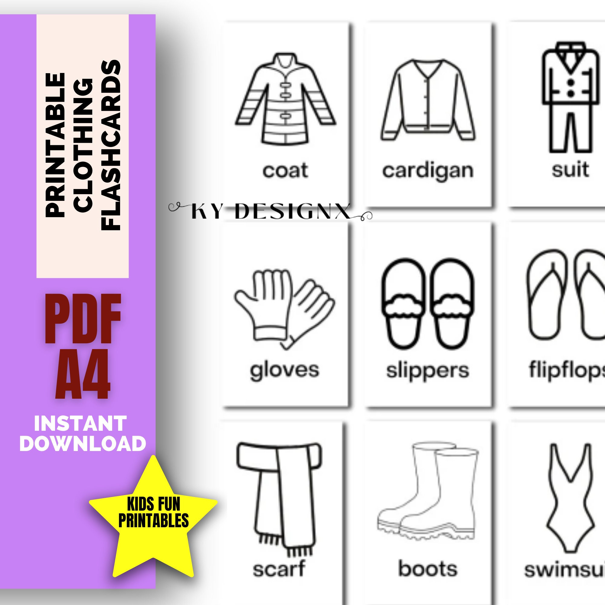 Printable clothing flashcards printable clothing coloring pages teachers printables printables for kids coloring pages educational