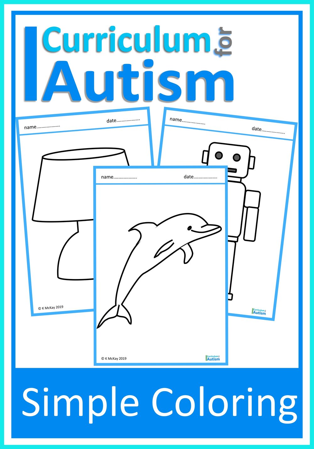 Simple coloring sheets autism special education self contained classroom homeschool fine motor â curriculum for autism