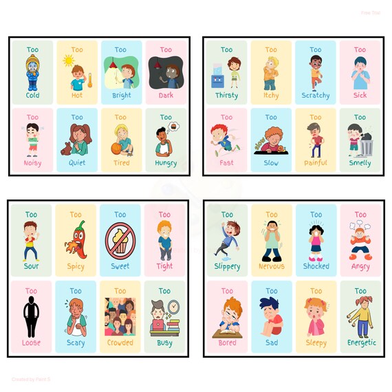 Visual munication cards sensory flashcards autism