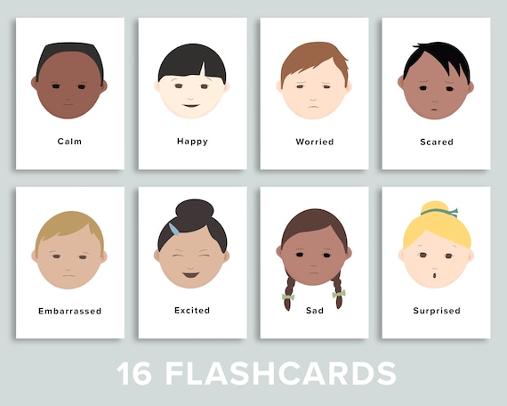 Emotions flashcards printable feelings flash cards kindergarten preschool morning basket homeschool printables diversity for kids instant download