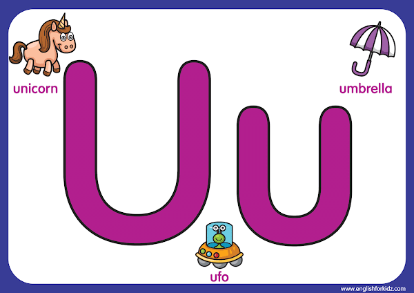 Big printable letter u abc flashcards printable abc flashcards alphabet flash cards printable