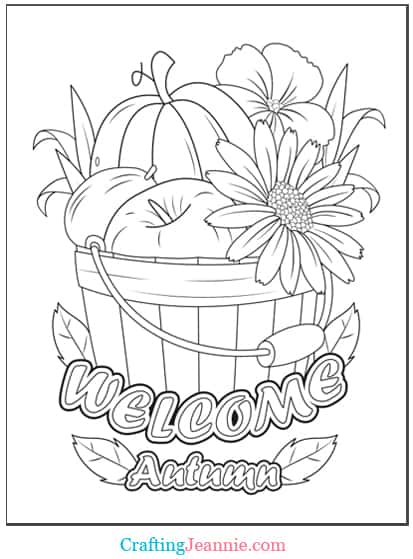 Fall autumn coloring pages free printable