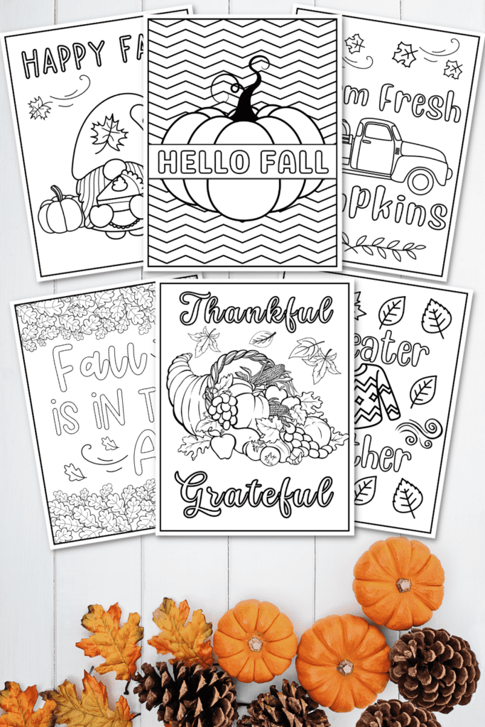 Free printable fall coloring pages