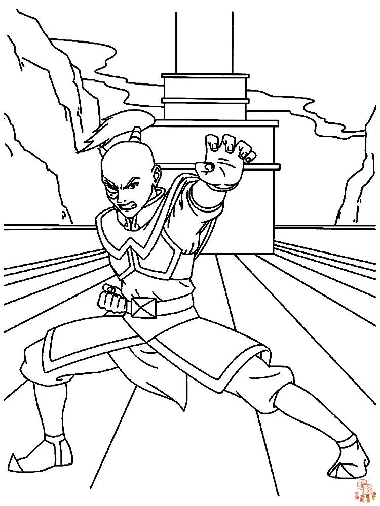 Avatar the last airbender coloring pages